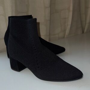 Eileen Fisher Black Knit Ankle Booties